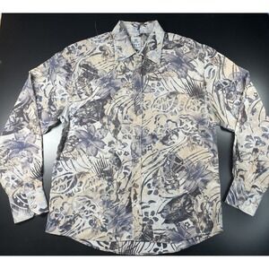 Vintage 1990's Envy Evolution Mens XL Sheer Hawaiian Print Shirt - Style: 41037